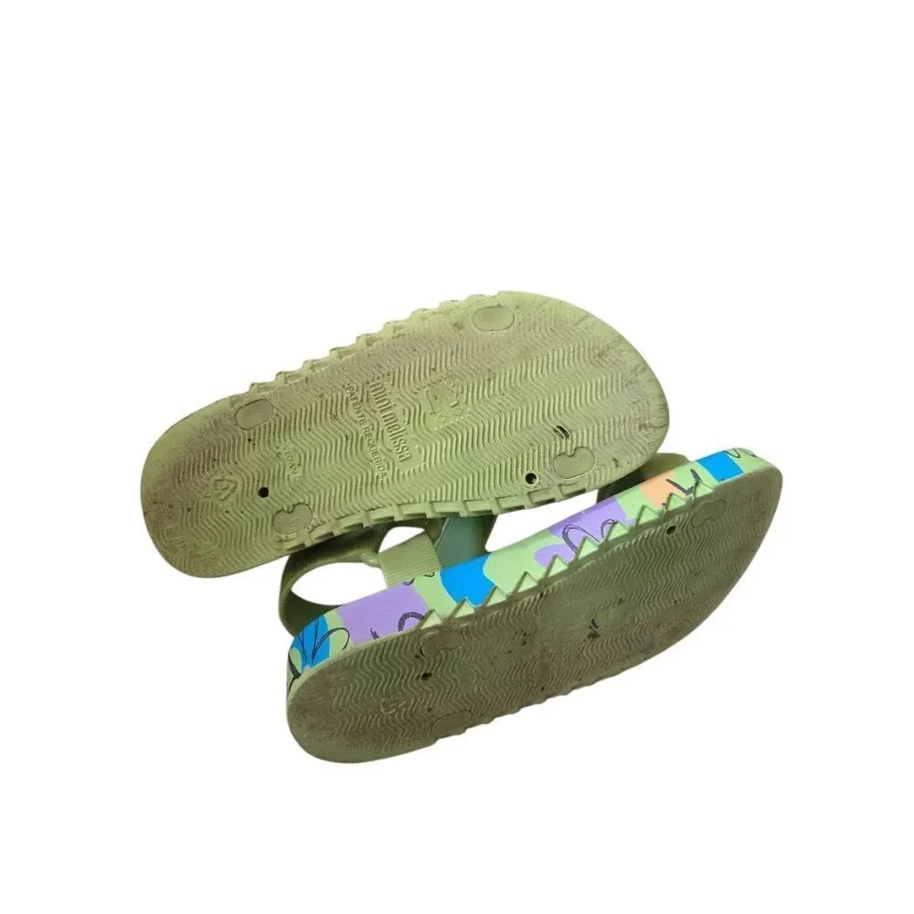 Mini Melissa Playtime Sandals Size US 13 Green Fun